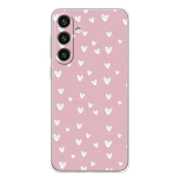 Чехол с принтом «Сердечки на розовом» для Samsung Galaxy S25 Plus Чехол с принтом «Сердечки на розовом» для Samsung Galaxy S25 Plus