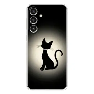 Чехол с принтом для Samsung Galaxy S25 Plus (AlphaPrint) Модные коты (Силуэт котика)