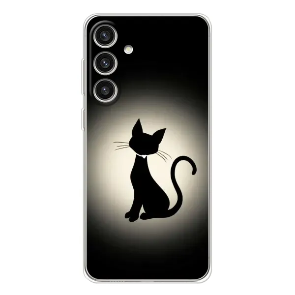 Чохол з принтом «Силует котика» для Samsung Galaxy S25 Plus