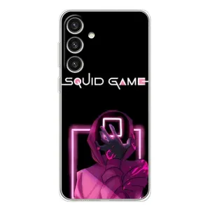 Чохол Гра в кальмара для Samsung Galaxy S25 Plus (Неоновий охоронець гри)