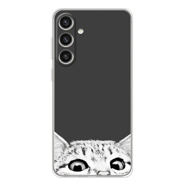 Чехол с принтом «Выглядывает кот» для Samsung Galaxy S25 Plus