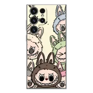 Чехол с Лабубу на Samsung Galaxy S25 Ultra (Золотая обезьяна Bored Ape)