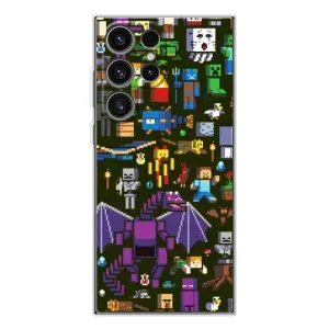 Чохол Майнкрафт на Samsung Galaxy S25 Ultra (AlphaPrint) Minecraft (Колаж Майнкрафт)