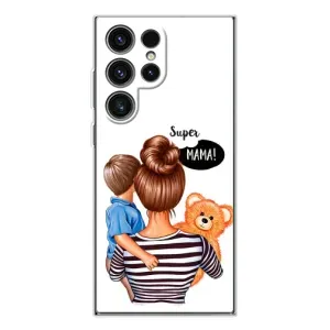 Чохол з друком для Samsung Galaxy S25 Ultra - (Мама з дитинкою) (AlphaPrint) (Мама з синочком)