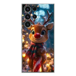 Яскравий чохол для Samsung Galaxy S25 Ultra з Зимові Оленята (Олень з шарфом)