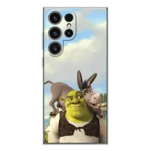 Чехол с мультфильмом Шрек на Samsung Galaxy S25 Ultra (Шрек и Осел)