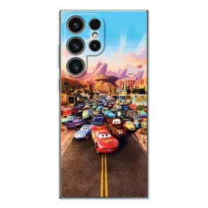 Силиконовый чехол Маквин для Samsung Galaxy S25 Ultra (Тачки на трассе)