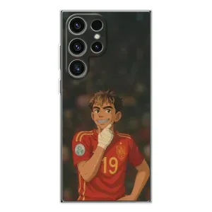 Чехол с футболистом Ламин Ямаль Samsung Galaxy S25 Ultra (Ямаль аниме)