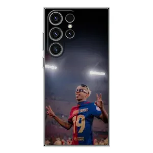 Чехол с футболистом Ламин Ямаль Samsung Galaxy S25 Ultra (Ямаль на стадионе)
