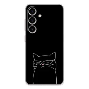 Чохол з малюнком кіт на Samsung Galaxy S25 (Байдужий кіт)