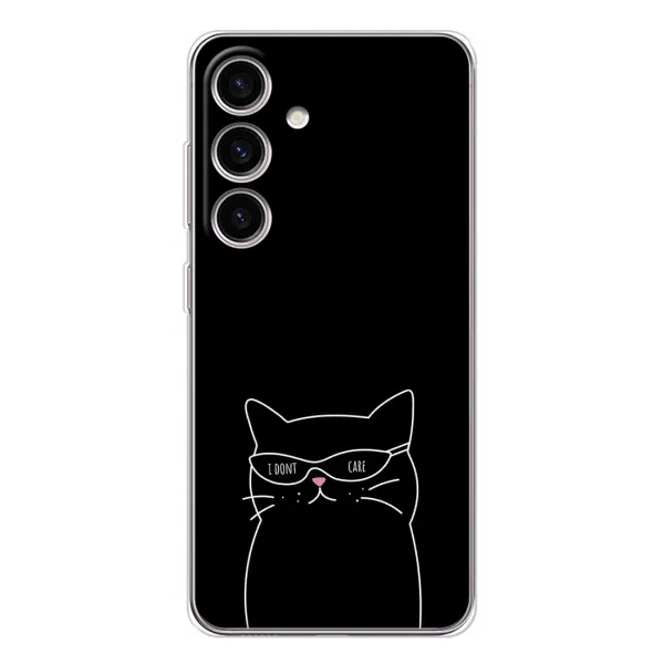 Чехол с принтом «Равнодушный кот» для Samsung Galaxy S25