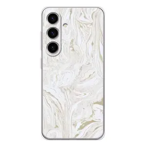 Мраморний чехол на Samsung Galaxy S25 (VPrint) (Білий мрамор)