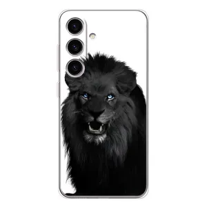 Чохли з картинкою животних Samsung Galaxy S25 (Чорний ЛЕВ)