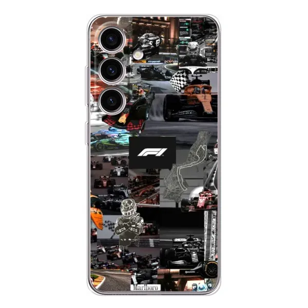 Чехол с принтом «Гоночный коллаж Ф1» для Samsung Galaxy S25