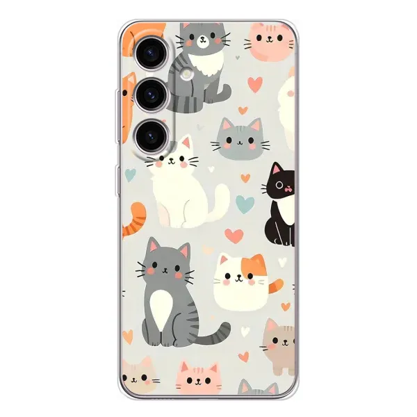 Чехол с принтом «Коллаж котов» для Samsung Galaxy S25