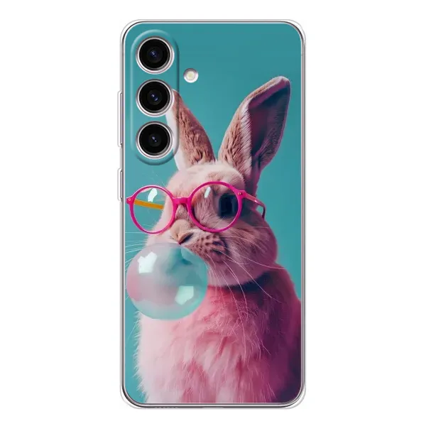Чехол с принтом «Кролик в очках» для Samsung Galaxy S25 Чехол с принтом «Кролик в очках» для Samsung Galaxy S25