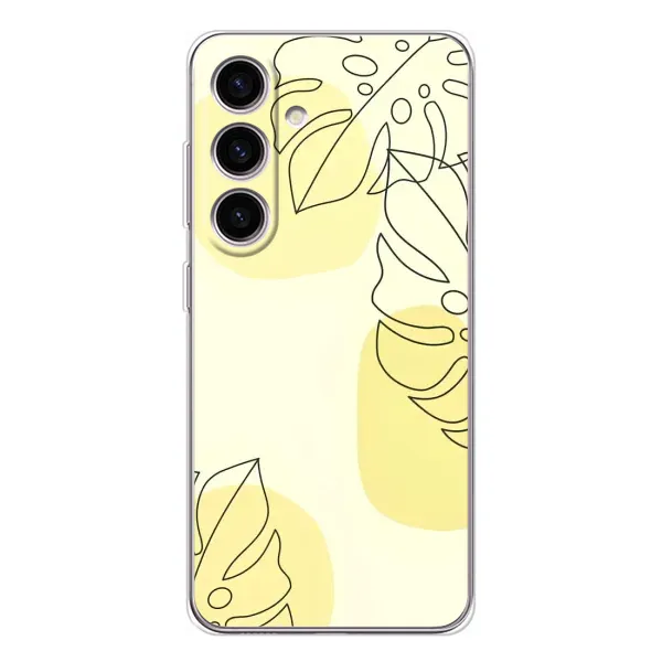 Чохол з принтом «Жовта монстера арт» для Samsung Galaxy S25
