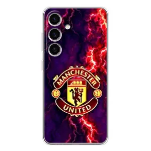 Чехол Манчестер Юнайтед для Гелекси S25 (AlphaPrint) (огненный Манчестер)