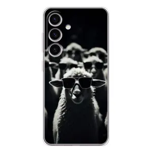 Чехол с принтом стильные животные для Гелекси S25 (Овечка в очках)