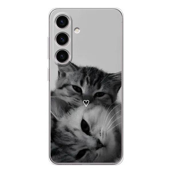 Чехол с принтом «Пара котов» для Samsung Galaxy S25