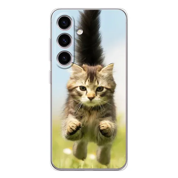 Чехол с принтом «Прыжок кота» для Samsung Galaxy S25 Чехол с принтом «Прыжок кота» для Samsung Galaxy S25