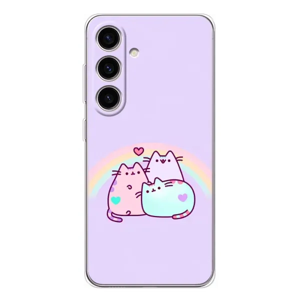 Чехол с принтом «Радужные котики» для Samsung Galaxy S25