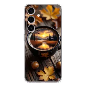 Чохол з принтом «Темна кава» для Samsung Galaxy S25
