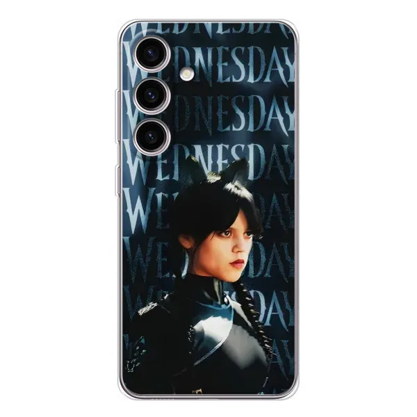 Чехол с принтом «Уэнздей кошка» для Samsung Galaxy S25
