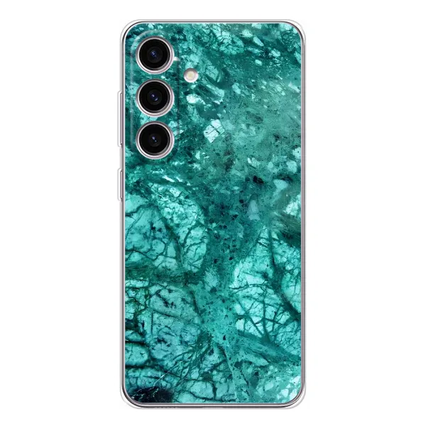 Чохол з принтом «Зелений мрамор» для Samsung Galaxy S25