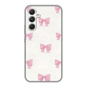 Чохол з бантиками на Самсунг Галаксі С26 Едж (Рожеві бантики)