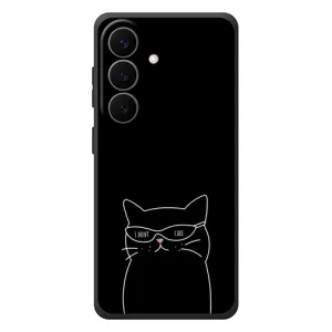 Чехол с рисунком кот на Samsung Galaxy S26 Plus (Равнодушный кот)