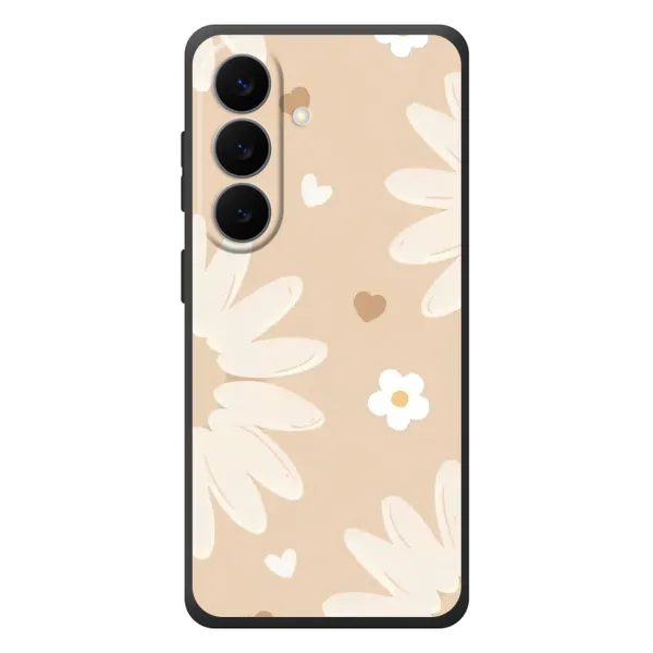 Чехол с принтом «Бежевые цветы» для Samsung Galaxy S26 Plus