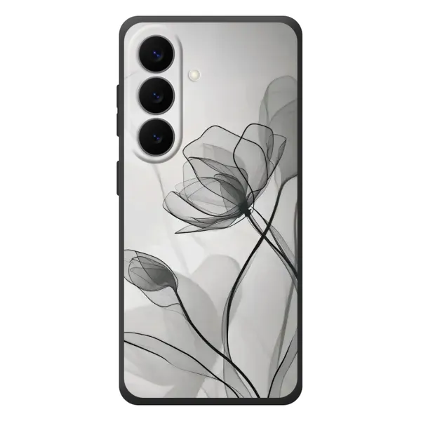 Чехол с принтом «Черные цветы» для Samsung Galaxy S26 Plus