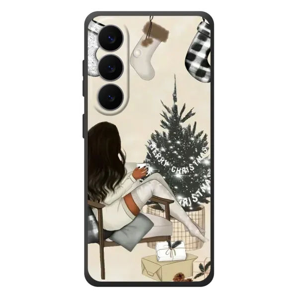 Чехол с принтом «Девушка с елкой» для Samsung Galaxy S26 Plus