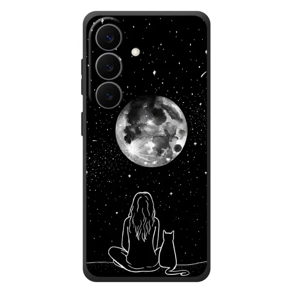 Чехол с принтом «Девушка с котом» для Samsung Galaxy S26 Plus Чехол с принтом «Девушка с котом» для Samsung Galaxy S26 Plus