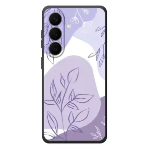 Силконовий чохол з принтом в квітах на Samsung Galaxy S26 Plus (Фіолетове листя абстракція)
