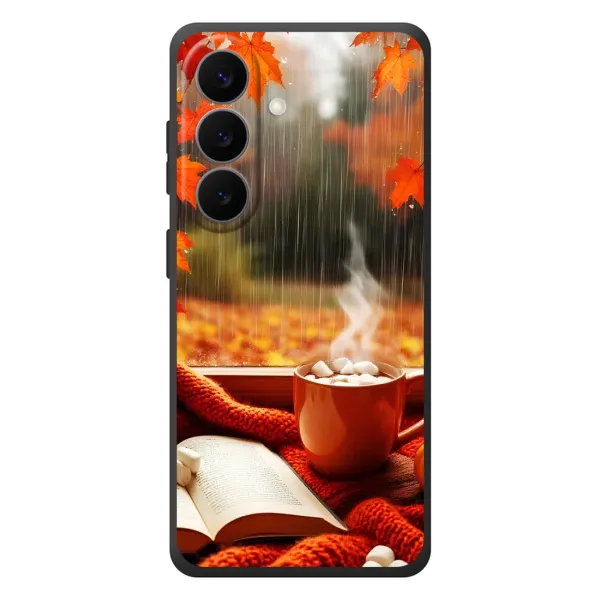 Чохол з принтом «Кава і дощ» для Samsung Galaxy S26 Plus