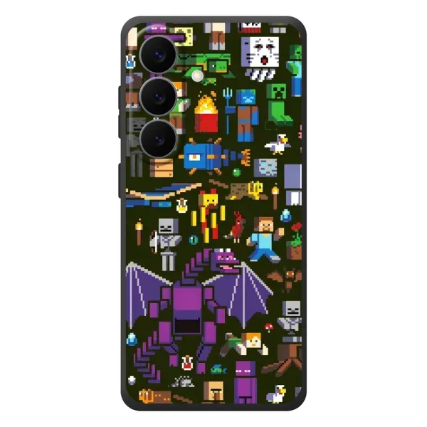 Чехол с принтом «Коллаж Майнкрафт» для Samsung Galaxy S26 Plus