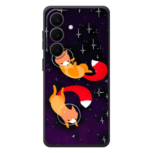 Чехол с принтом «Лисички космонавты» для Samsung Galaxy S26 Plus Чехол с принтом «Лисички космонавты» для Samsung Galaxy S26 Plus
