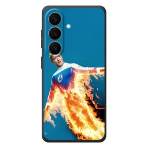 Чехол с принтом Фантастическая четверка для Samsung Galaxy S26 Plus (Человек-факел в огне)