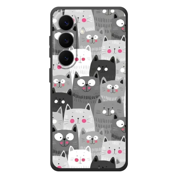 Чехол с принтом «Рисованные котики» для Samsung Galaxy S26 Plus