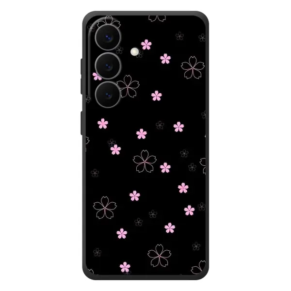 Чохол з принтом «Рожеві квіти на чорному» для Samsung Galaxy S26 Plus Чохол з принтом «Рожеві квіти на чорному» для Samsung Galaxy S26 Plus