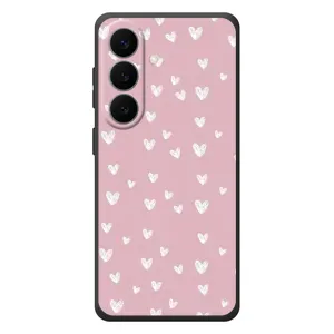 Чохол з розовим принтом для Samsung Galaxy S26 Plus (Сердечки на рожевому)