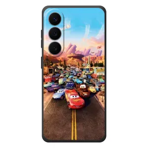 Силиконовый чехол Маквин для Samsung Galaxy S26 Plus (Тачки на трассе)