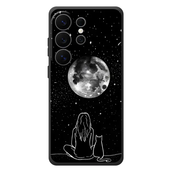 Чехол с принтом «Девушка с котом» для Samsung Galaxy S26 Ultra
