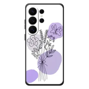 Силконовий чохол з принтом в квітах на Samsung Galaxy S26 Ultra (Букет фіолетова абстракція)
