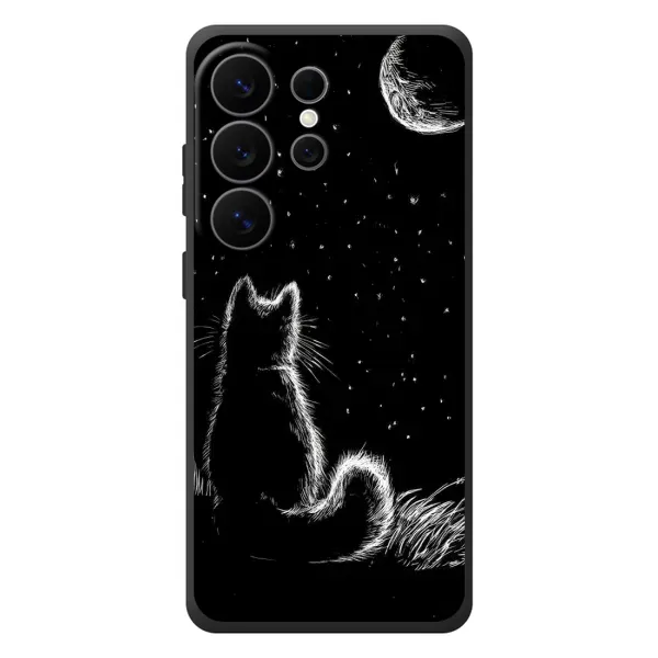 Чехол с принтом «Котик и луна» для Samsung Galaxy S26 Ultra