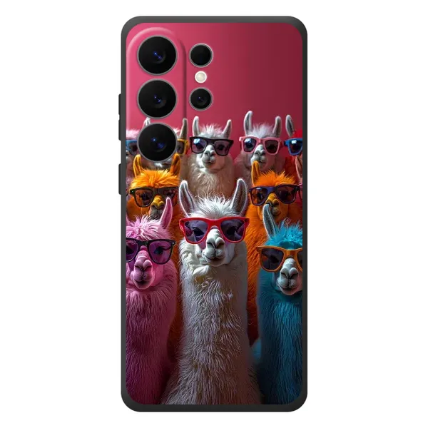Чехол с принтом «Ламы в очках» для Samsung Galaxy S26 Ultra