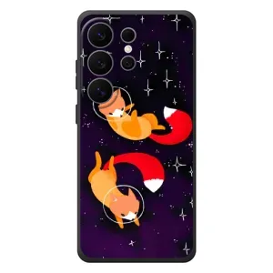 Чехлы с картинкой Лисички для Samsung Galaxy S26 Ultra (VPrint) (Лисички космонавты)