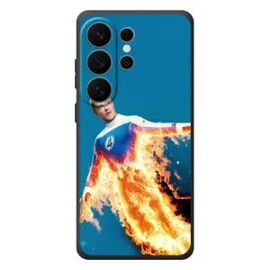 Чехол с принтом Фантастическая четверка для Samsung Galaxy S26 Ultra (Человек-факел в огне)